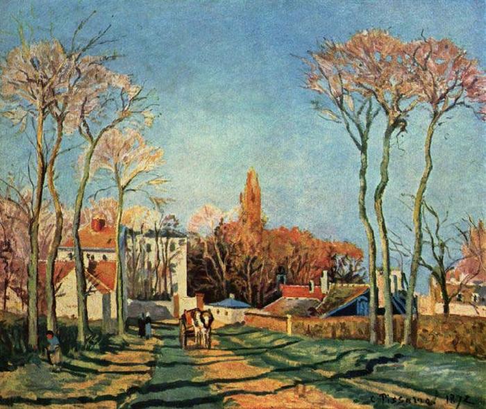 Camille Pissarro Dorfeingang von Voisins Sweden oil painting art